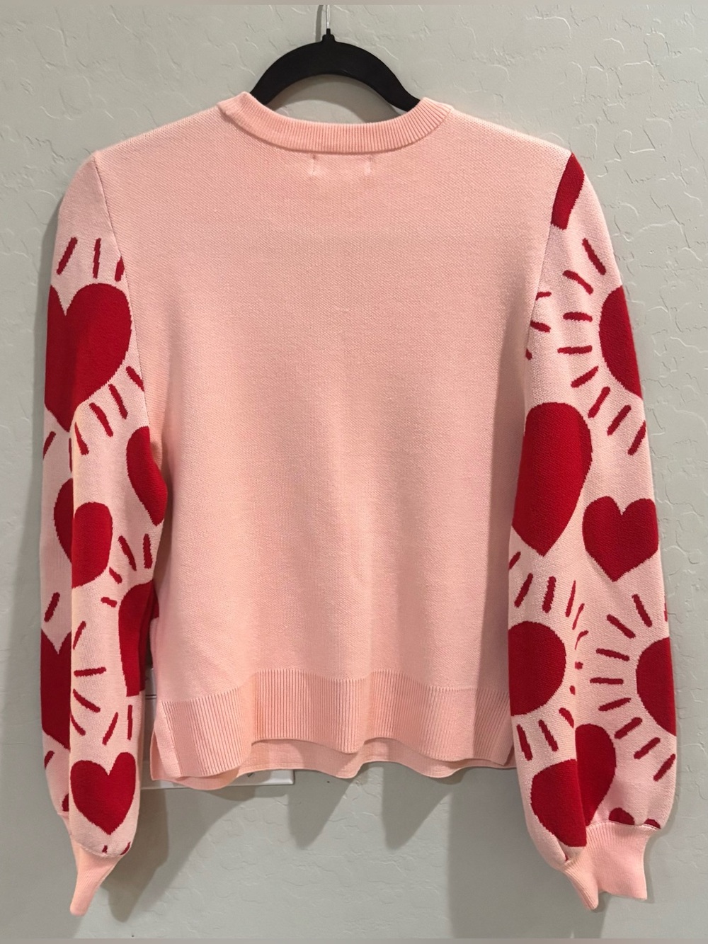 M By Marled Heart Sequin Pullover Sweater Women’s Size Medium Pink EUC Valentine - Picture 2 of 7